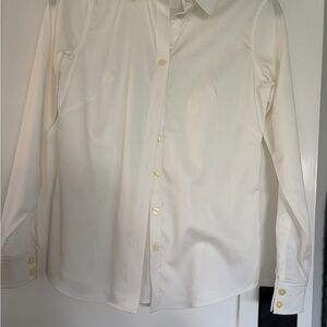 Banana Republic Cream Long-Sleeve Dress Shirt